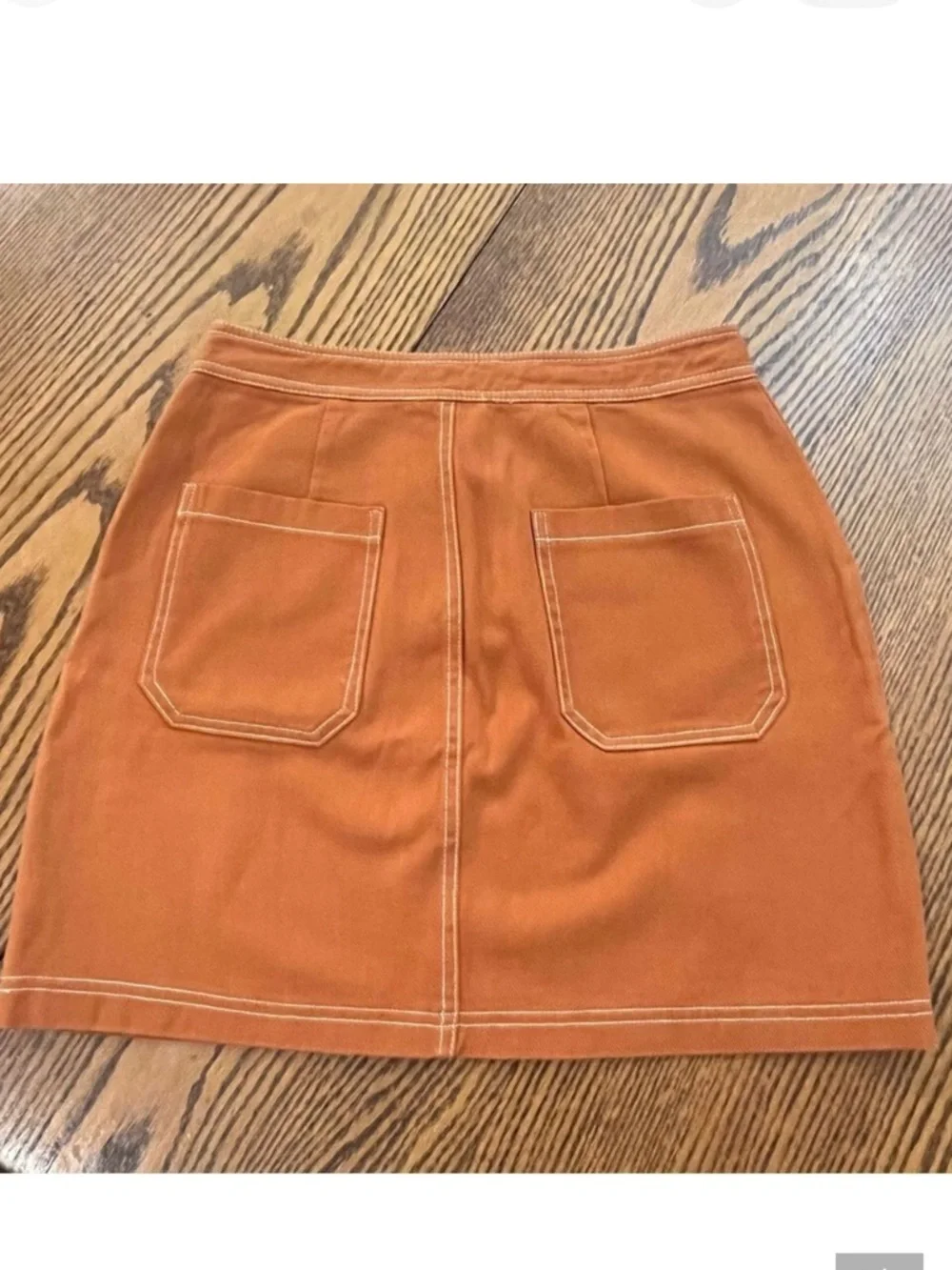 Burnt Orange Y2K Mod Mini Skirt Francesca’s Sofi Angel Pockets Fall Size Medium